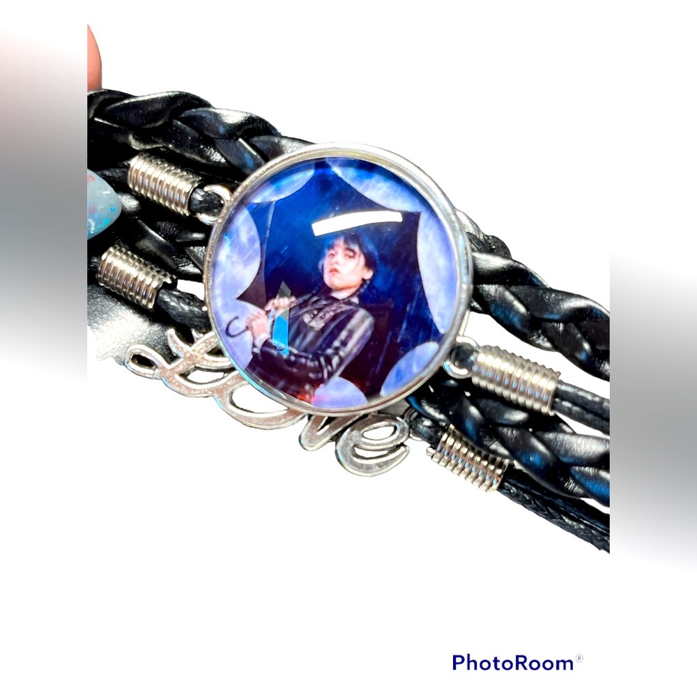 ☂️ladies/girls leatherette bracelet -Wednesday Addams theme TV SHOW